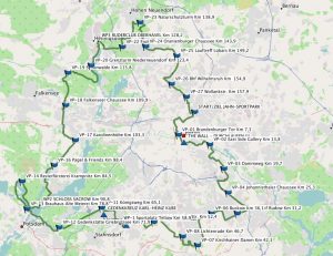 Einmal rund ums ehemalige Westberlin führt die Route der 100MeilenBerlin. (Karte: OpenStreetmap)